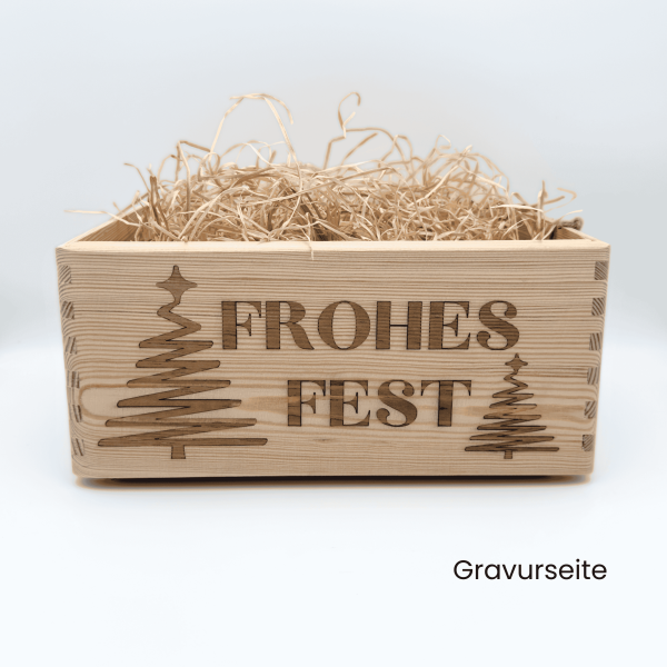 Holzkiste "FROHES FEST'